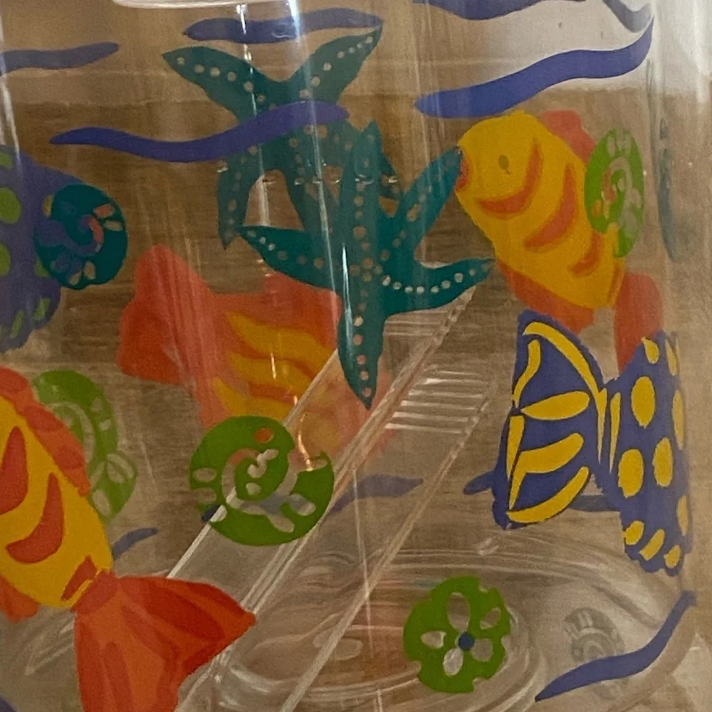 Vintage Fish Theme 80s/90s Acrylic Ice Bucket